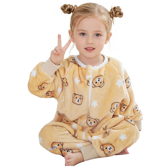 RFQWOVSR Baby Long Sleeve Footless Onesie with Zipper Closure, Flannel