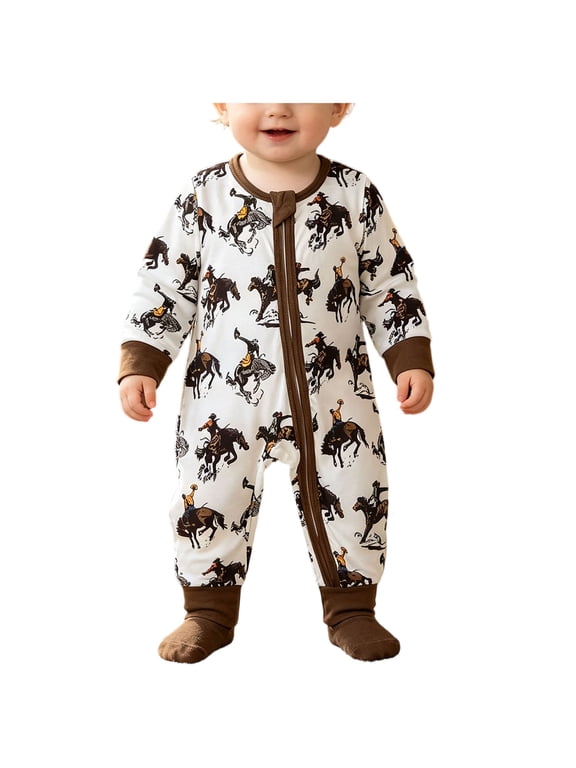 Boys Fall Zip Romper Casual Comfortable Bodysuit