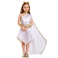 thumbnail image 1 of RFQWOVSR Girls Ancient Greek Style White Off Shoulder Dress Halloween Performance Outfit 4-6 Years, 1 of 5