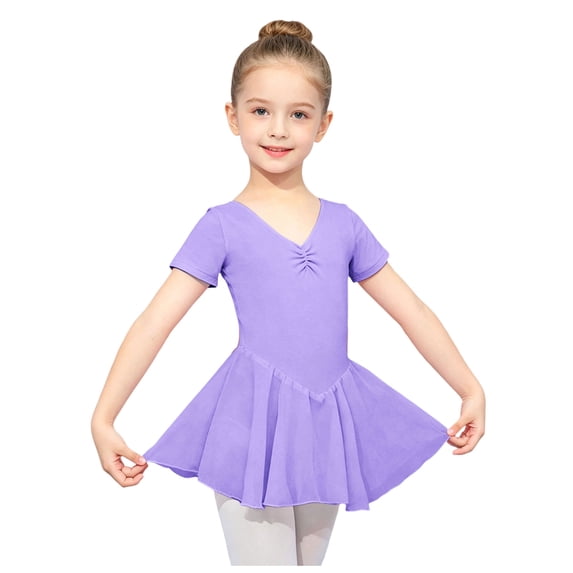 RFQWOVSR Girls' Ballet Leotard Dress for Dance Practice