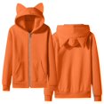 thumbnail image 1 of RFQWOVSR Girls Cat Ear Zip Up Hoodie Jacket Oversized Casual Long Sleeve Fall Top 13-14 Years, 1 of 5