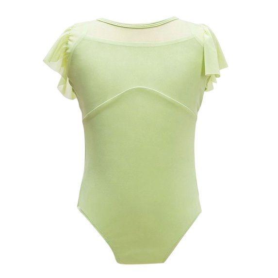 RFQWOVSR Girls' Flutter Sleeve Ballet Leotard for Dance Practice