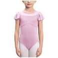 thumbnail image 1 of RFQWOVSR Girls' Flutter Sleeve Ballet Leotard for Dance Practice, 1 of 5