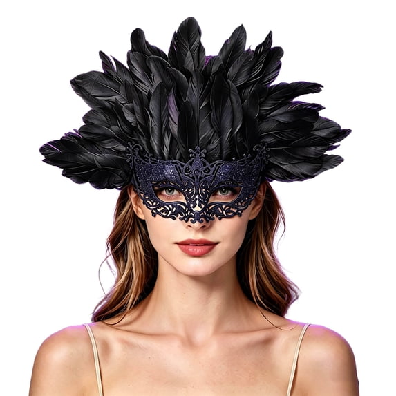 RFQWOVSR Half Face Cover with Pattern Design for Party and Festive Events