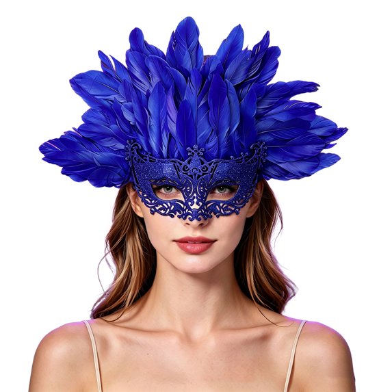 RFQWOVSR Half Face Cover with Pattern Design for Party and Festive Events