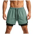 thumbnail image 1 of RFQWOVSR Mens Shorts 2 In 1 Running Athletic Shorts Loose Fit 5 Inch Breathable Outdoor Casual Summer Shorts L, 1 of 6