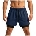 thumbnail image 1 of RFQWOVSR Mens Shorts 2 In 1 Running Athletic Shorts Loose Fit 5 Inch Breathable Outdoor Casual Summer Shorts XS, 1 of 6