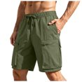 thumbnail image 1 of RFQWOVSR Mens Shorts Lightweight Loose Fit Cargo Shorts Athletic Casual 5 Inch Inseam Utility Pocket Outdoor Shorts XXL, 1 of 5