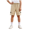 thumbnail image 1 of RFQWOVSR Toddler Boy Cargo Shorts Quick Dry Lightweight Multiple Pockets Elastic Waist Breathable Summer Outdoor Playwear 11-12 Years, 1 of 5