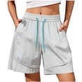 thumbnail image 1 of RFQWOVSR Women's 5" Inseam Athletic Shorts Loose Fit Casual Solid Color Quick Dry Gym Workout Shorts L, 1 of 4