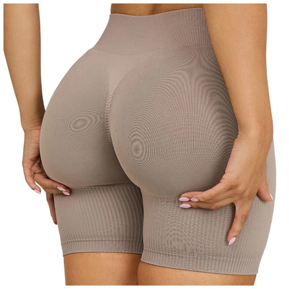 RFQWOVSR Women's High Waist Solid Color Yoga Athletic Shorts with Pockets Quick Dry Running Shorts for Women S