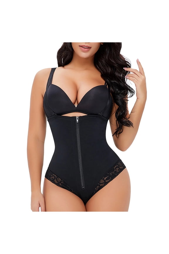 Women's Plus Size High-Compression Full Body Shapewear Bodysuit Firm Control Tummy Support M