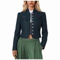 thumbnail image 1 of RFQWOVSR Womens Slim Short Double Button Long Sleeve Jacket Casual Fashion Coat XXL, 1 of 6