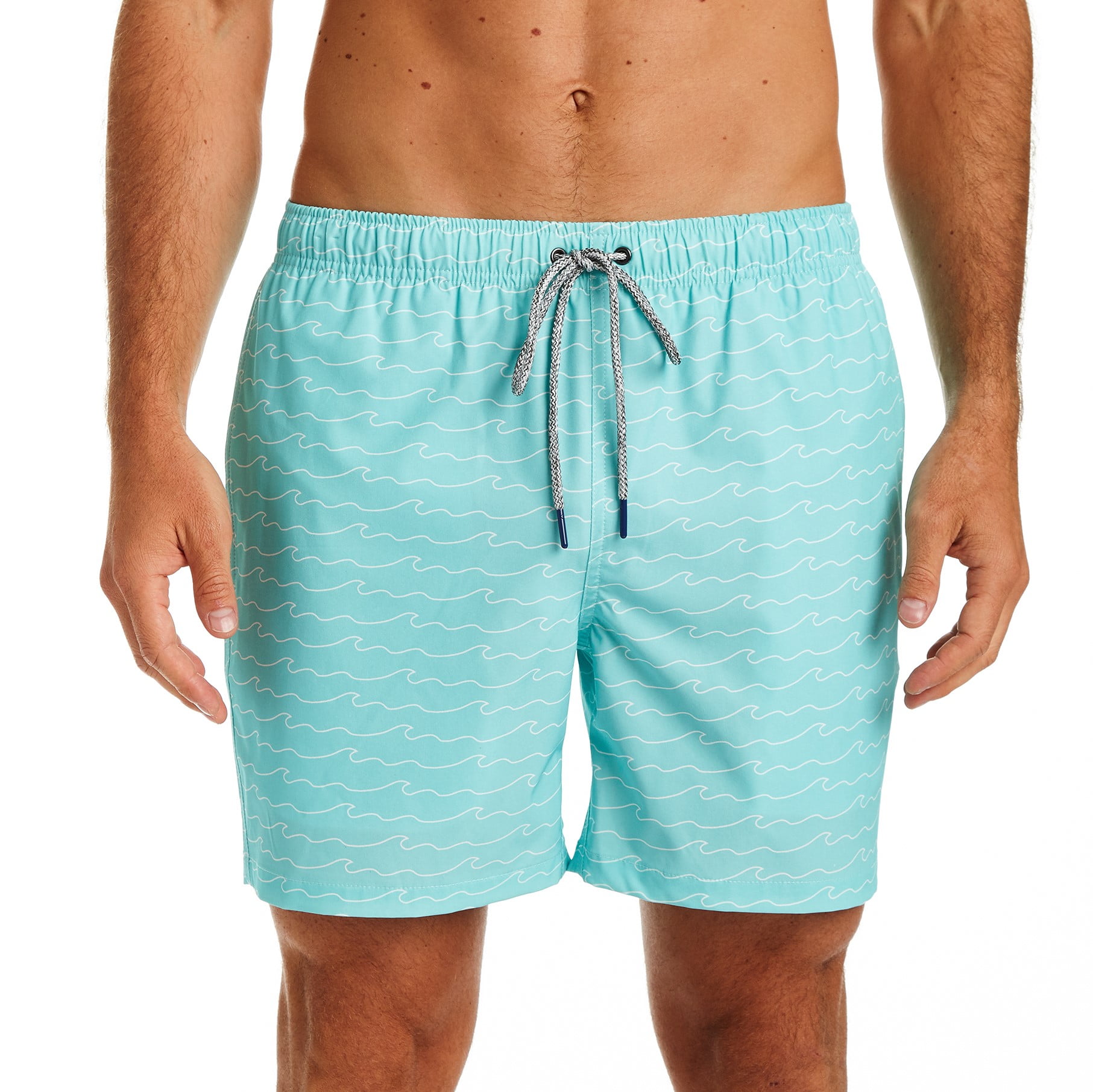 RFT Rainforest Men's Mesh Lined Quick Drying Swim Trunk, Sea Shore, Aruba Blue, S
