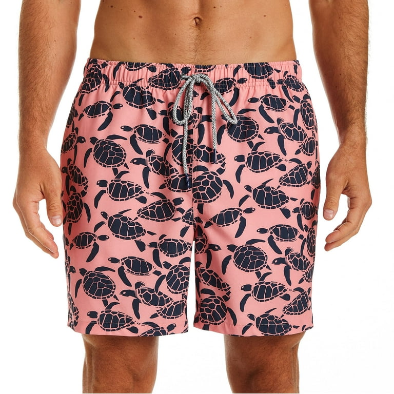 RFT Rainforest Men s Mesh Lined Quick Drying Swim Trunk Turtles