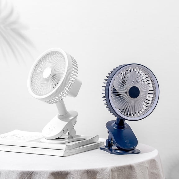 RFUGUG 2400mAh Rechargeable Clip-On Fan - 3 Speed Settings, Versatile Portable Desk Fan for Treadmill, Shopping Cart, Bedside, Car, and Baby Stroller Use