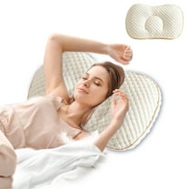 RFUGUG Bed Pillow for Sleeping, Comfortable Design and Soft Cotton Neck Massager Pillow for Muscle Pain Relief, 19.68x11.89 in