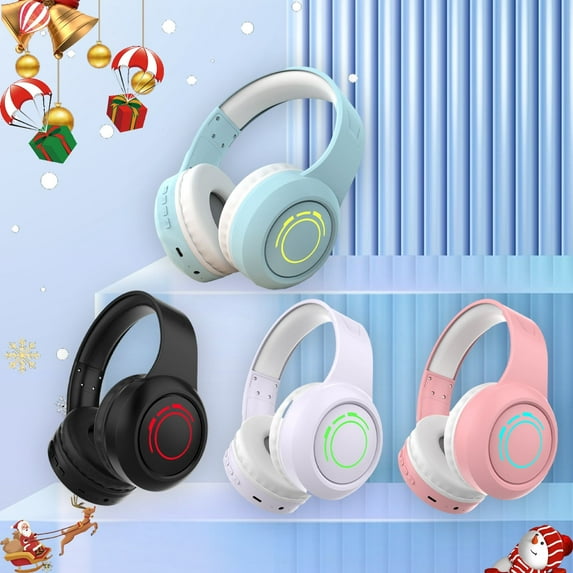 RFUGUG Bluetooth Headphones Wireless, Ultra-long Playtime Foldable Over Ear Headphones with Microphone, Deep Bass Stereo Headset for Phone/PC