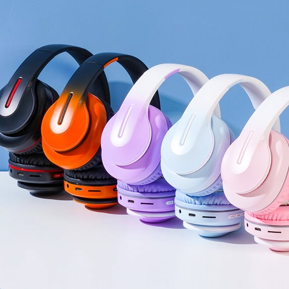RFUGUG Bluetooth Wireless Headphones Over Ear - Immersive Bass Stereo Sound for Mobile Music, Phone Calls & Audio Entertainment, Gradient Color