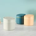 thumbnail image 1 of RFUGUG Compact Desktop Trash Can with Lid - Stylish & Space-Saving Waste Basket for Office, Bathroom, Countertop - Perfect for Tea Bags, Gum, Paper Scraps - Easy to Clean, 1 of 8