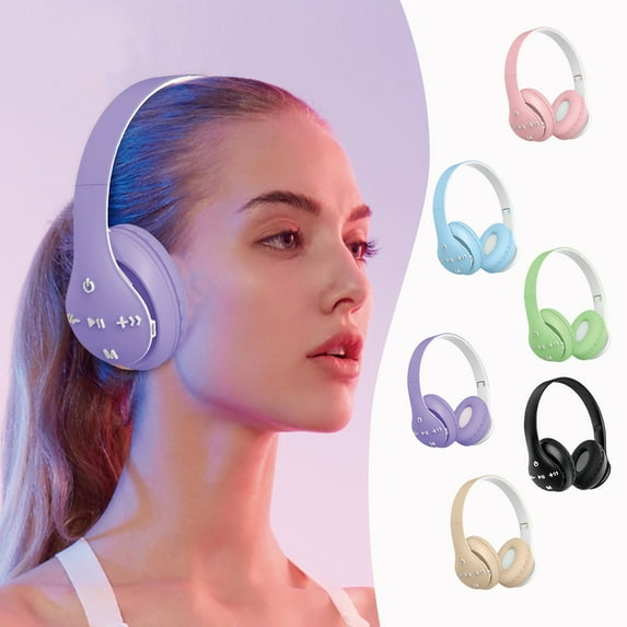 RFUGUG Foldable & Retractable Wireless Bluetooth Over-Ear Headphones - Sporty Design in Macaron Colors, Delivering Comfort and Dynamic Sound for Active Listeners