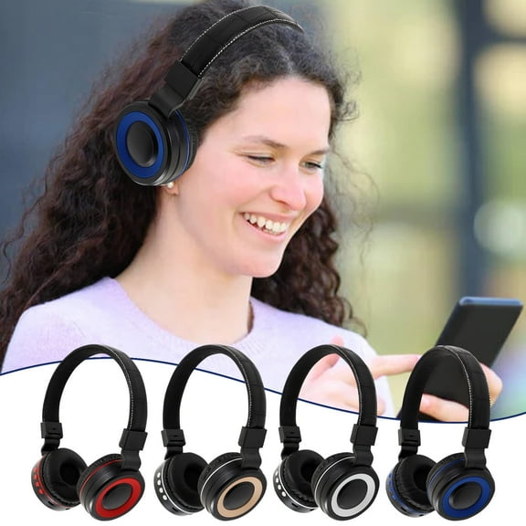 RFUGUG Foldable Wireless Bluetooth Headphones Over Ear - Portable Superior Sound Headset with Bluetooth 5.0 for Studying, Sports, Music & Gaming