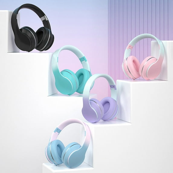 RFUGUG Gradient Color Wireless Bluetooth Over-Ear Headphones - Gaming & Esports Headset with Crystal Clear Chat, Immersive Sound for Gaming Experience