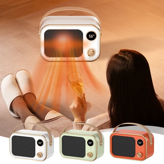 RFUGUG Heater Fan, Circulation Heating Fan, Overheat Protection Small Floor Heater, Compact Desktop Hot Air Fan for Safe and Efficient Home Heating