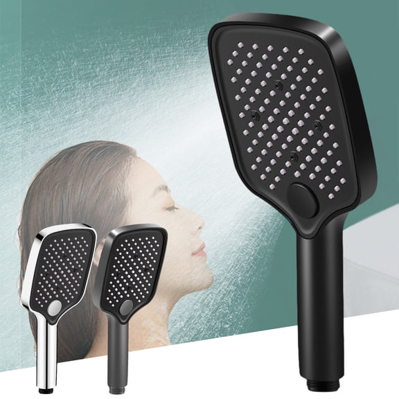 RFUGUG High-Pressure Handheld Shower Head, 4 Spray Modes for Hard Water, Perfect for Elderly & Kids - Versatile Use at Home, Gym & More