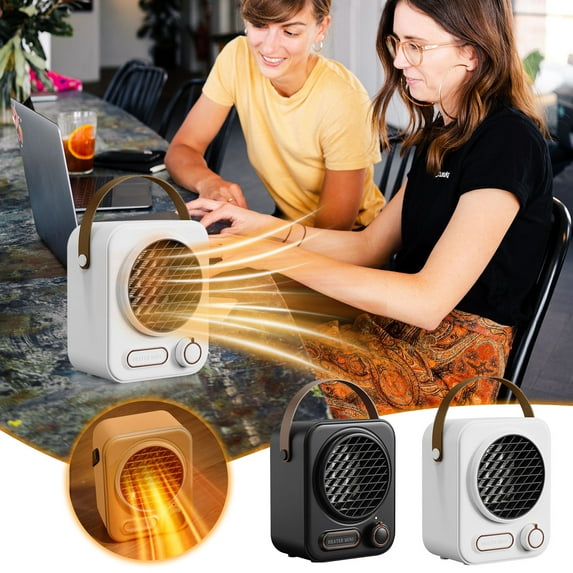 RFUGUG Home Mini Heater, Compact Office Desktop Rapid Heating Fan, Small Space Warm Air Blower, Efficient Personal Space Heater for Quick Warmth at Home or Work