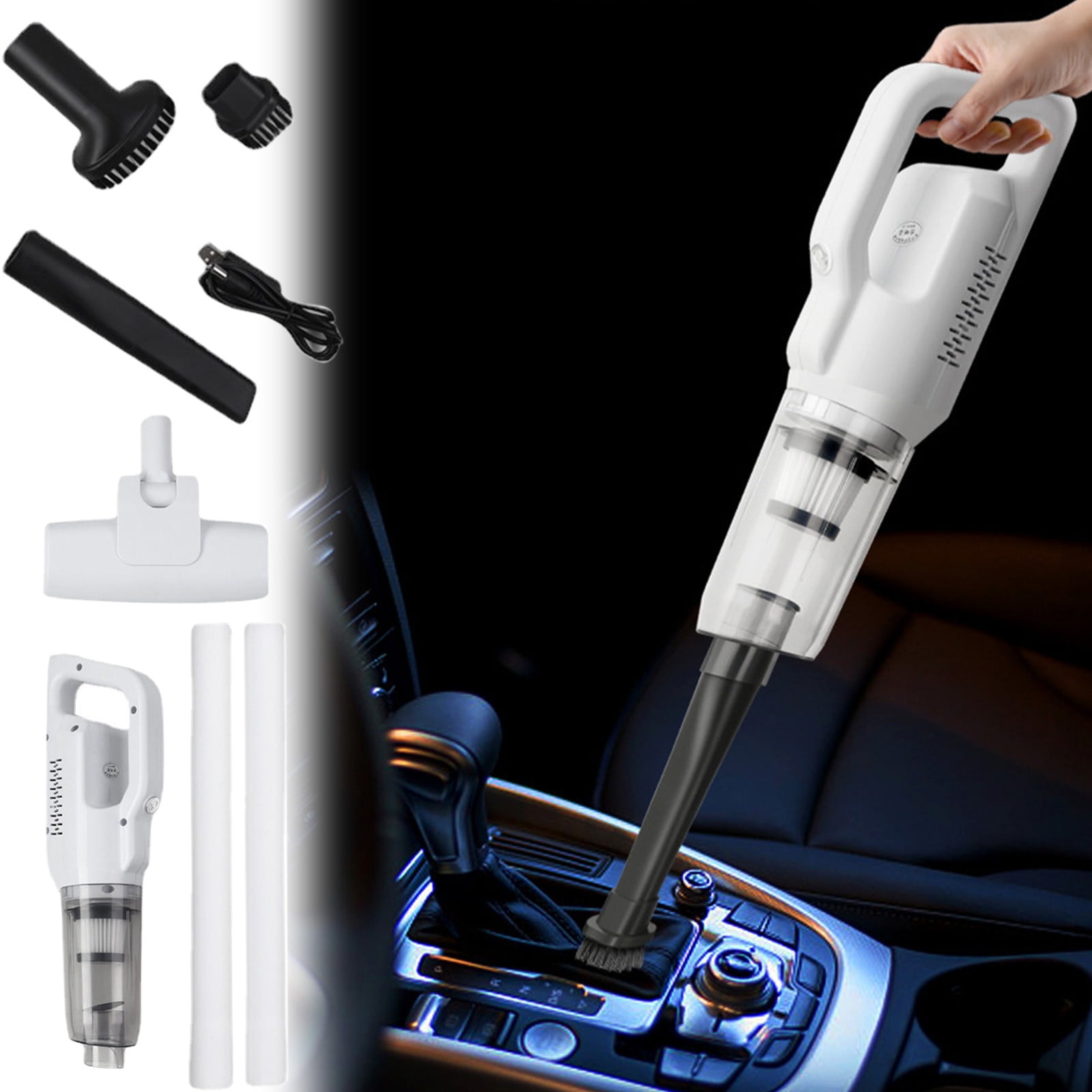 RFUGUG Lightweight Mini Car & Home Vacuum, Cordless Stick Cleaner with