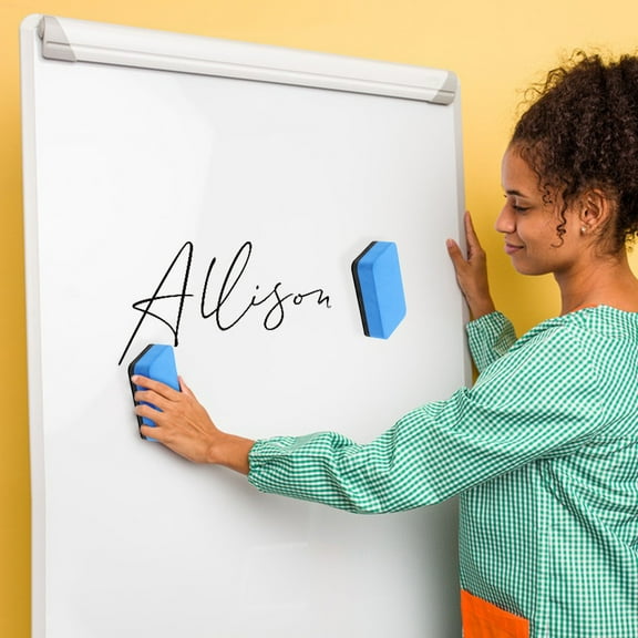 RFUGUG Magnetic Whiteboard Eraser, Square EVA Board Cleaner, 2.8x1.8x0.8in Blackboard Eraser, Efficient Magnetic Duster for Clean Wiping (Blue)