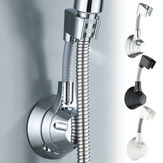 RFUGUG Multi-Functional Adjustable Shower Arm Bracket - Universal Swivel Shower Head Holder with Strong Suction Cup for Hands-Free Angle Adjustability