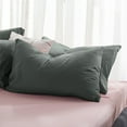 thumbnail image 1 of RFUGUG Natural Linen-Feel Washed Cotton Pillowcase - Hypoallergenic, Gentle on Hair & Skin, Soft, Breathable Fabric, 19x29 Inch, Hidden Side-Opening, Perfect for Allergy Relief and Comfort, 1 of 6
