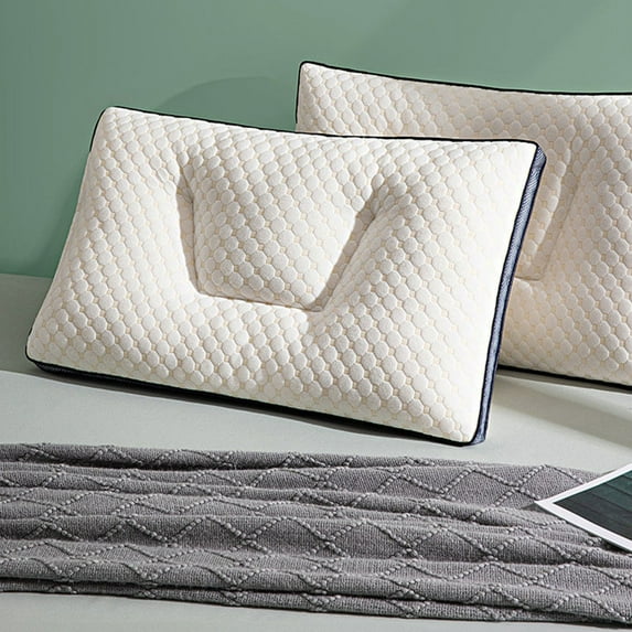 RFUGUG Neck Support Pillow with Memory Foam Core - Breathable and Ergonomically Designed Cotton Pillow - Enhances Sleep Quality for Better Rest and Comfort