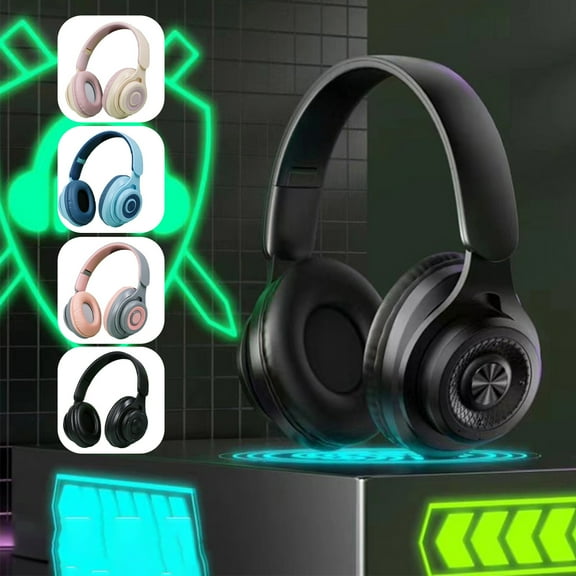 RFUGUG Over-Ear Bluetooth 5.3 Headphones - Wireless Headset with Card Slot, Wired Option & 1m Audio Cable for Unmatched Flexibility