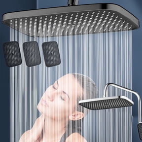 RFUGUG Overhead Shower Panel with Large Rainfall Shower Head - Ultra-Wide, High-Flow Design, 360-Degree Rotatable for Ultimate Shower Coverage and Customized Experience