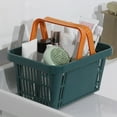 thumbnail image 1 of RFUGUG Plastic Shopping Baskets, 5.7L Handle Baskets, Black Retail Market Bins, Multi-Purpose Grocery Storage Containers for Thrift and Convenience Stores, 1 of 6