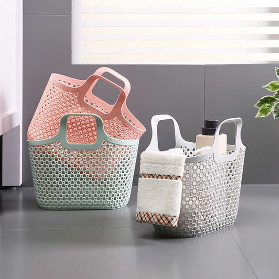 RFUGUG Portable Laundry Hamper, Dirty Clothes Storage Basket, Small Clothing Organizer, and Bathroom Ventilated Laundry Bin, Pink