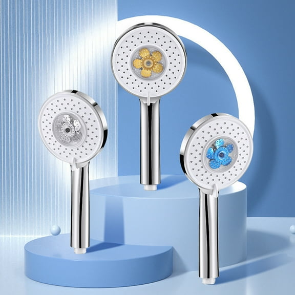 RFUGUG Shower Head, 3-Speed Turbocharged Shower Nozzle, Visual built-in booster fan shower, Water Saving Shower Head, Luxury Modern Look