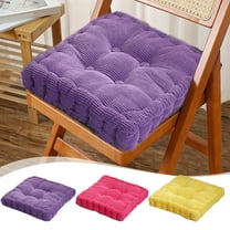 RFUGUG Square Chair Cushions - 15.75x15.75x3.94in, Thickened Soft Corduroy Cotton Filled Chair Cushion, Machine Washable, Suitable for Kitchen Dining Chair Patio