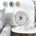 thumbnail image 1 of RFUGUG Three-Speed Mini Desktop Fan Rechargeable Battery Powered Fan With Colorful LED Lights Portable USB Fan Quiet Suitable For Home Office Travel Camping Fan, 1 of 9