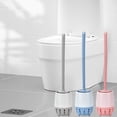 thumbnail image 1 of RFUGUG Toilet Bowl Brush Holder Set, Dead Corner Cleaning Brush, Long Handle for Effortless Use, Space-Efficient Wall-Mounted Ventilated Base, Gentle Soft Bristles, 19.69x4.33x4.33in, 1 of 7
