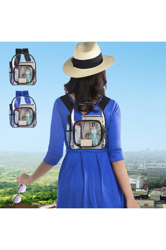 Transparent School Backpack Handbag, Portable Fashionable Women's Shoulder Bag, Lightweight Water-Resistant Students Storage Bag for Outdoor