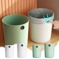 thumbnail image 1 of RFUGUG Trash Can with Fixed Bags Hole, Large Capacity Round Uncovered Garbage Bin for kitchen, Living Room, Bathroom, Durable Plastic Waste Basket for Home Decor, 2 color and Size Option, 1 of 7