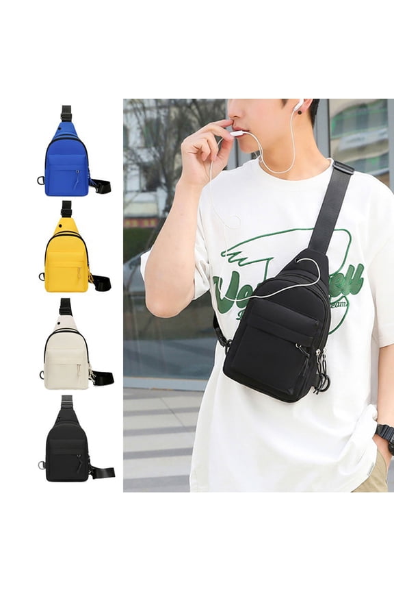 Versatile Gender-Neutral Chest Bag - Fashion-Forward, Lightweight, and Equipped for Outdoor Fun, Complete with Convenient Headphone Hole