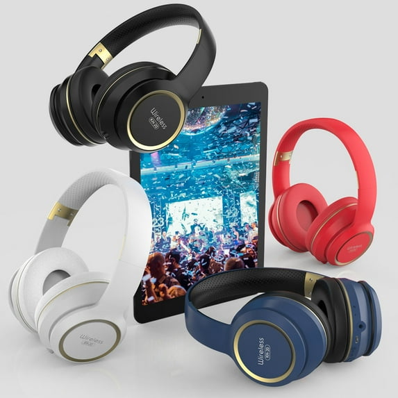 RFUGUG Wireless Bluetooth Headphones Over Ear - Versatile Collapsible Headset for Crystal Clear Calls & Immersive Gaming Sessions with Supreme Comfort