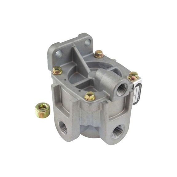 RG-2 Heavy Duty Air Brake Relay Valve w/ 4-Ports - Replaces KN-28500, Velvac 034056, Tectran 14458, Automann 170.KN28500, OE Aftermarket 3508613, PAI 36370, Navistar 459-790-C