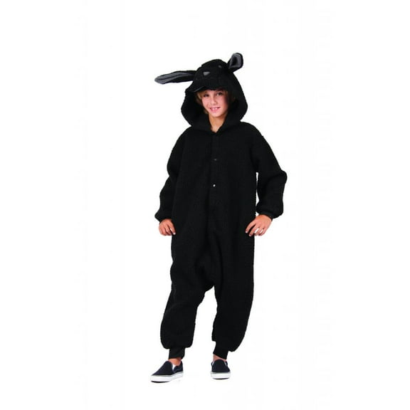 RG Costumes 40186 Wooly Black Sheep Child  Costume - Large