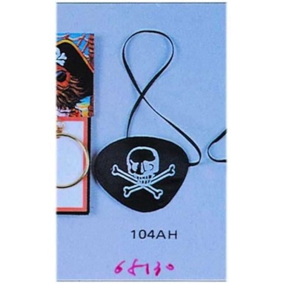 RG Costumes 65130-B Satin Eyepatch with Skull